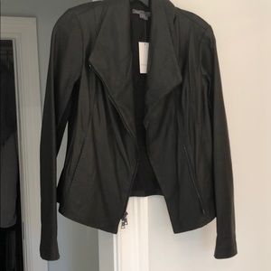 Vince Black Leather Jacket (small).